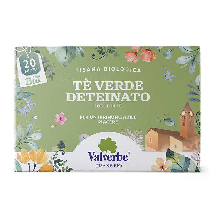 Tè Verde Deteinato Biologico – Valverbe – 30g – 20 Filtri