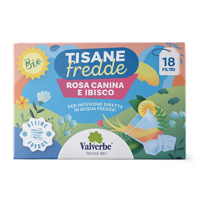 Tisane Fredde Rosa Canina e Ibisco – Valverbe – 30,6g – 18 Filtri
